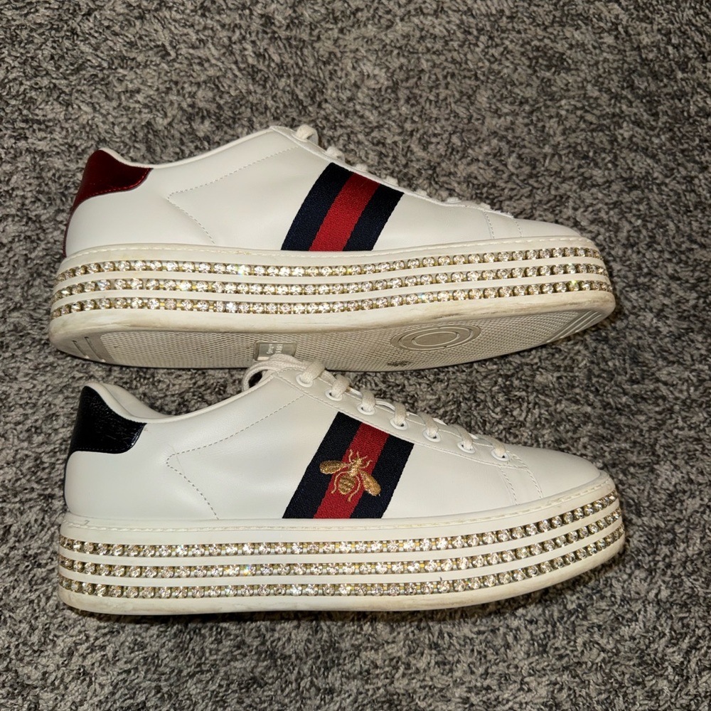 Women’s Gucci Ace Embellished Sneakers - Picture 7 of 8